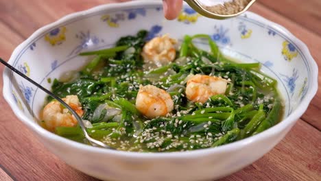 shrimp and water spinach stir-fry