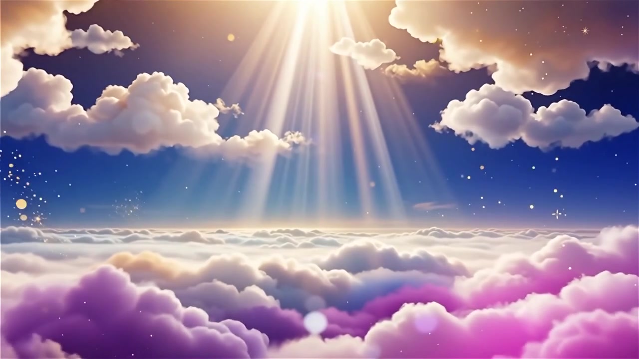 Christian Heavenly Light Worship Background