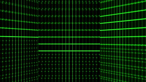 el fondo de la cuadrícula de ondas sintéticas retro-futuristas de los años 80, el fondo de la tecnología futurista de bucle sin costuras.