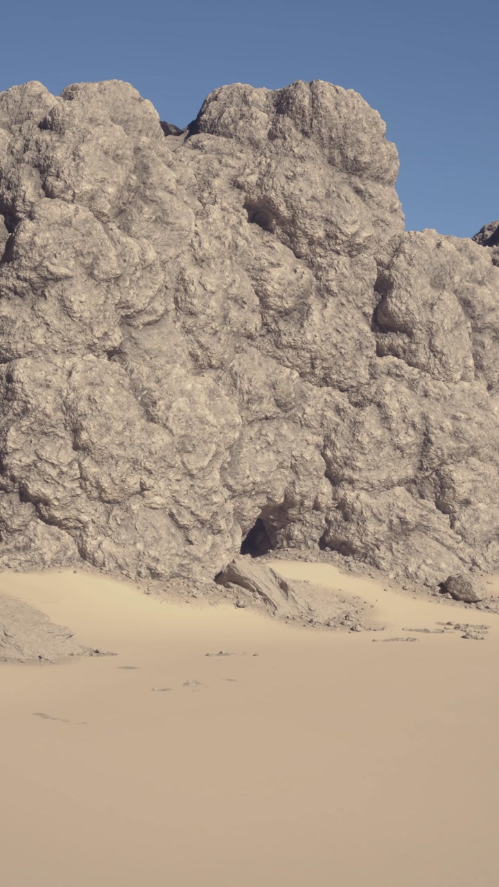 Ethereal rocky environment with barren sands and extraterrestrial hues