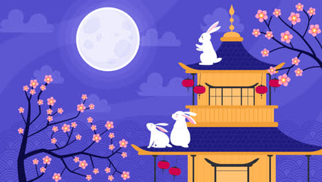 An-animation-of-Flat-background-for-mid-autumn-festival-celebration