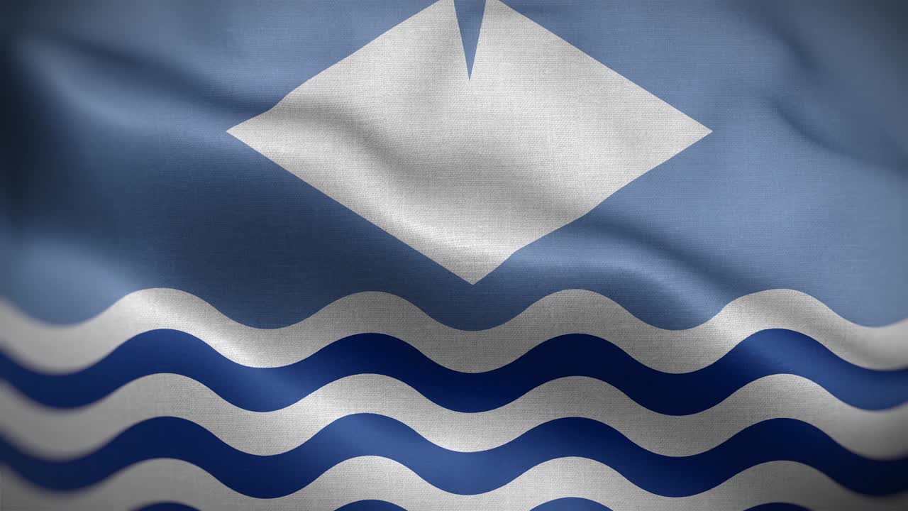 Isle of Wight Flag Loop Background 4K