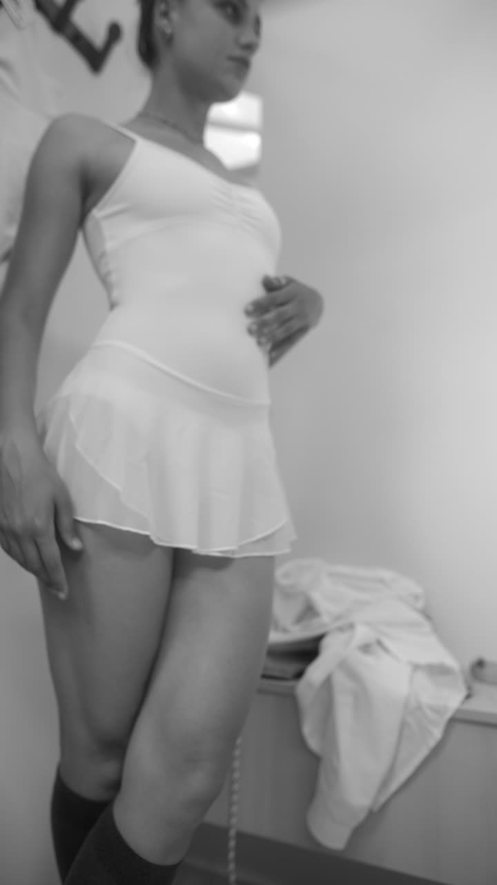 Ballerina di balletto nel camerino