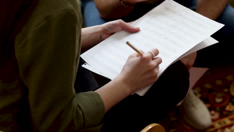 friends composing in the bedroom