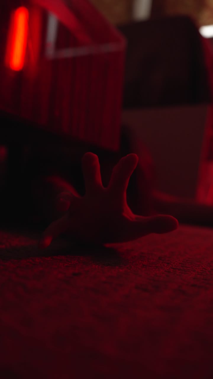 A powerful artistic depiction of loneliness and vulnerability as a woman lies on the ground reaching out. Perfect for illustrating emotional tension, mental health, and inner conflict