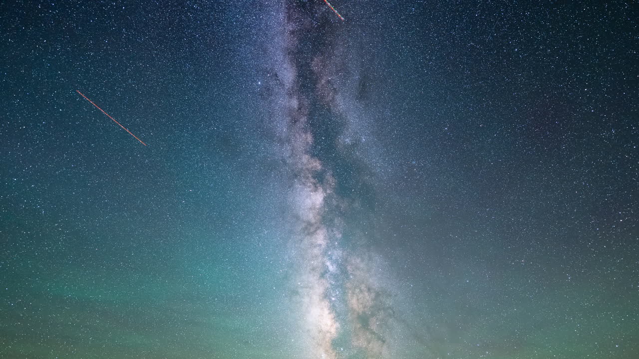 Gorgeous Night Sky Filled with Stars Moving Slowly in Timelapse Sequence