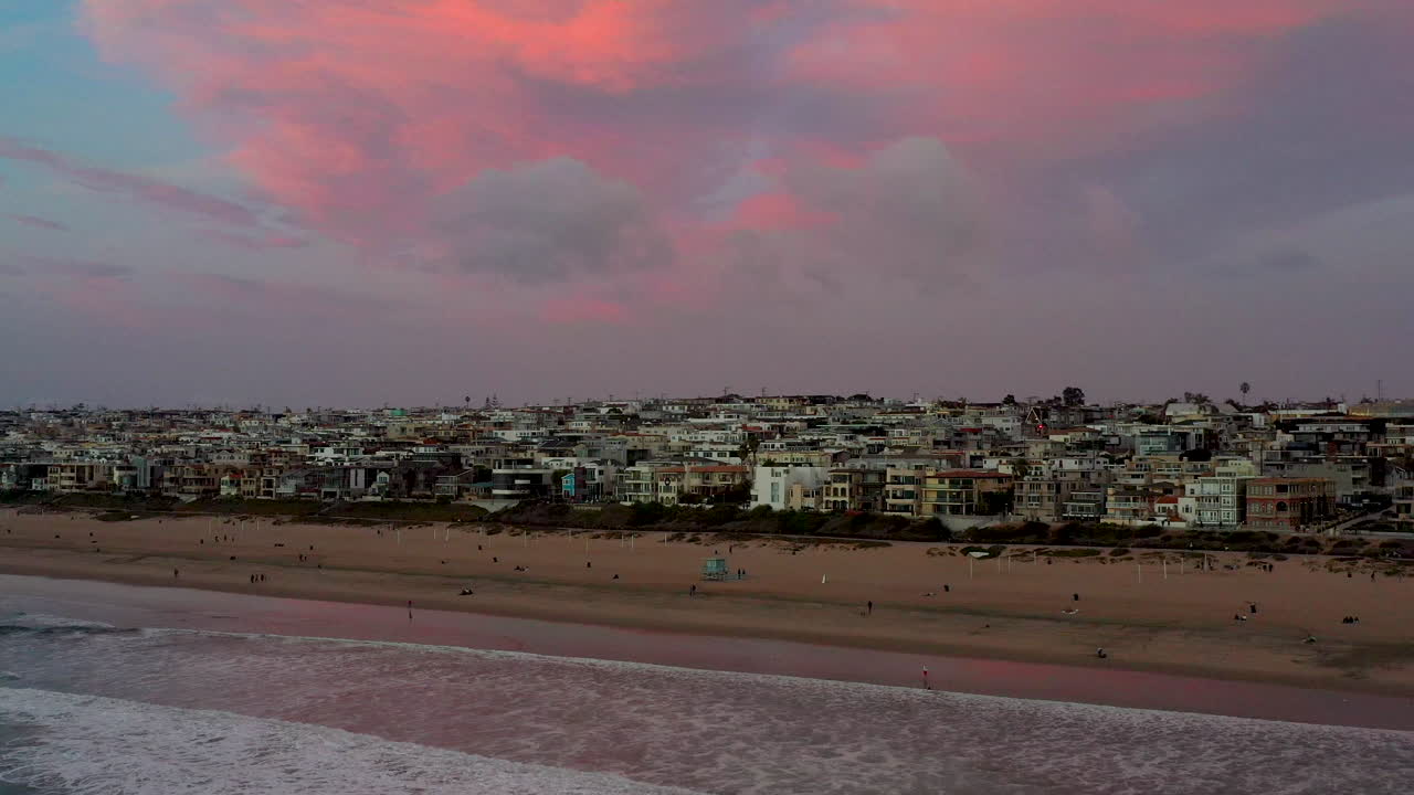맨해튼 해변, 캘리포니아, 미국의 공중 샷