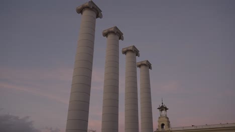 columns at sunset