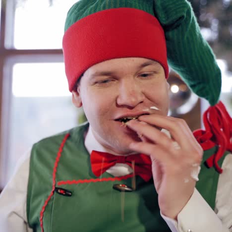 portrait of eating elf