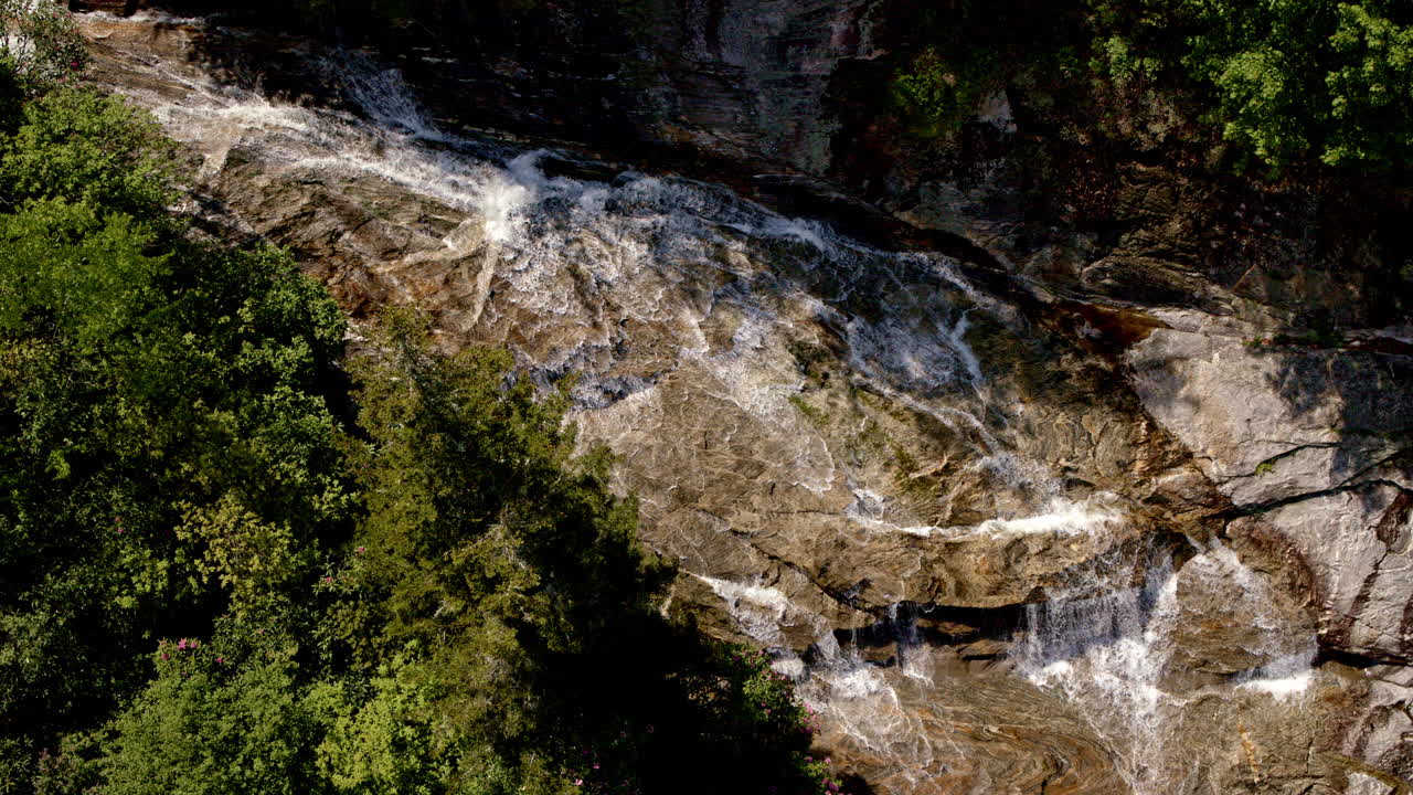 Majestic overhead view of mist weaving through Smoky Mountain valleys in NC