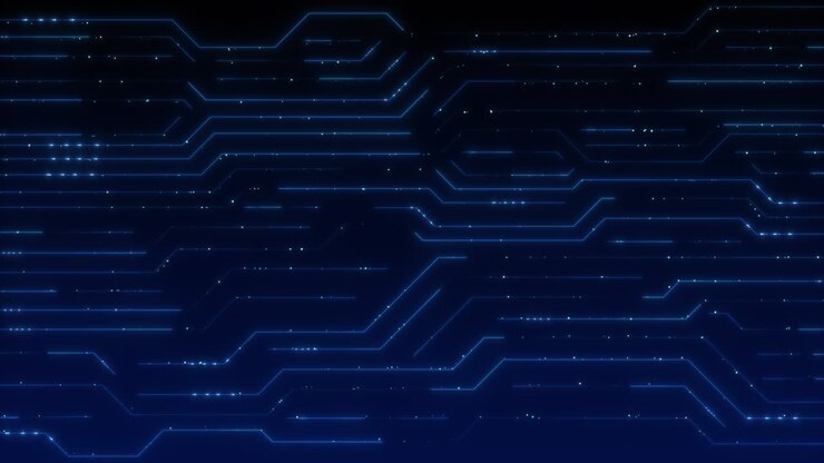 Sfondio astratto di schede a circuiti luminosi