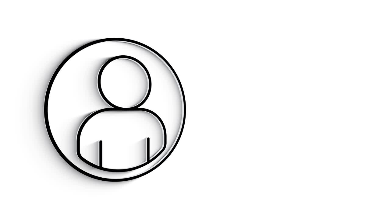 redes sociales diseño de íconos de sombra 3d aislados en fondo blanco. iconos web de esquema. gráficos en movimiento.