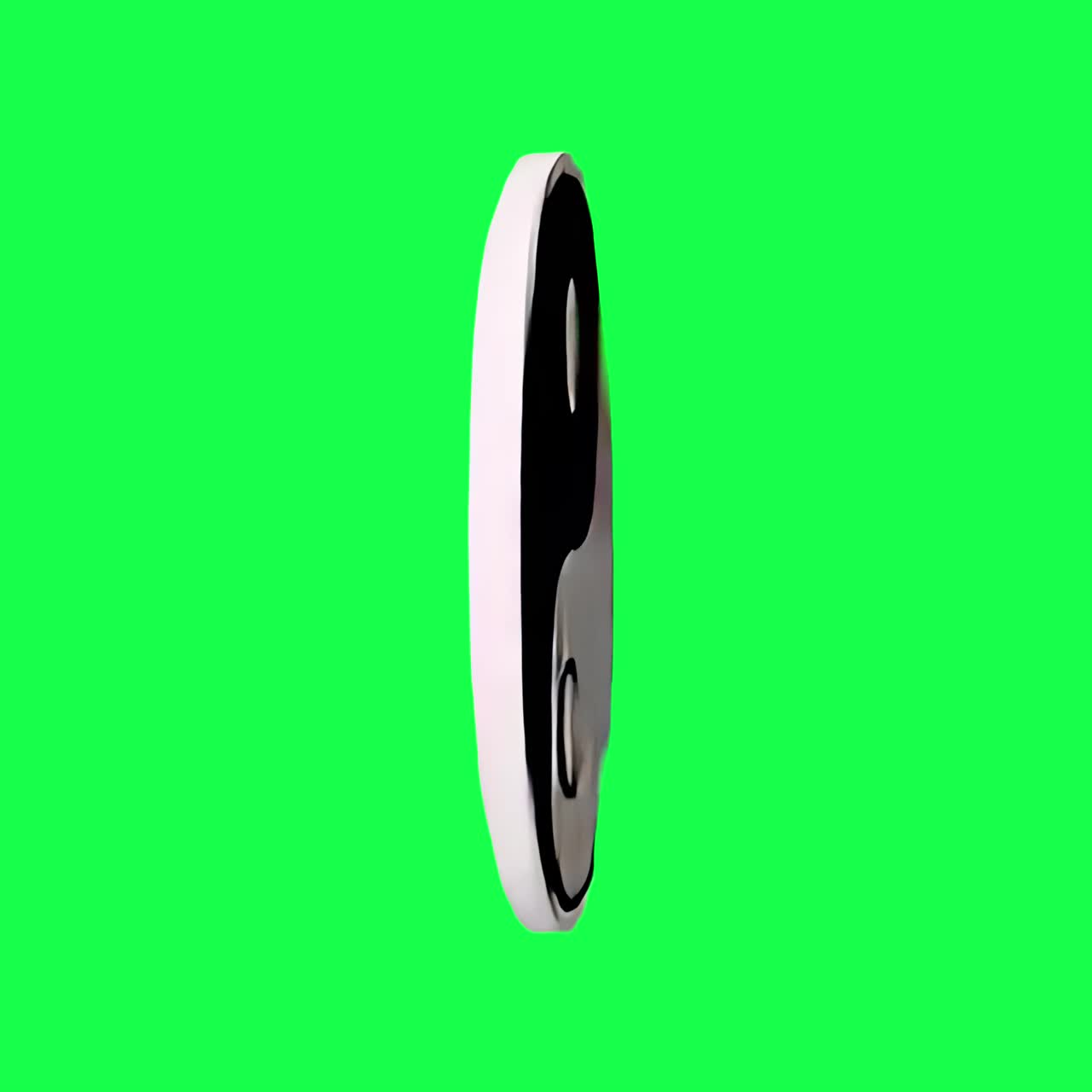 Yin Yang symbol animation, transparent 4K video, green screen