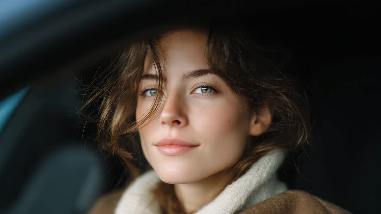 Retrato de una mujer joven y bella