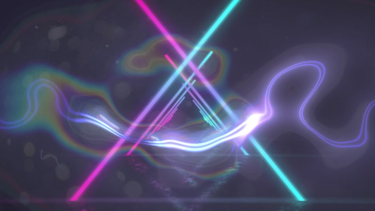 Animation of triangles over shapes moving