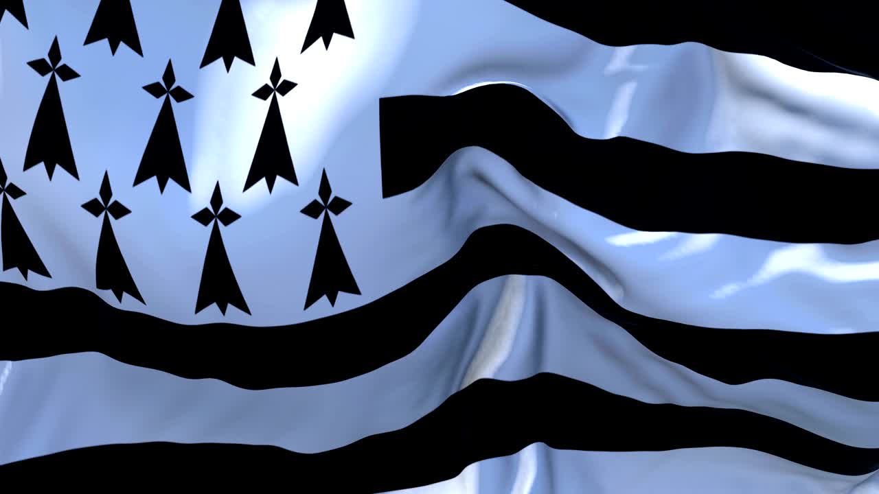 바람 속 느린 동작 애니메이션에서 영국 발을 흔들고, 4k 현실적인 직물 텍스처 발은 바람이 불어오는 날에 부드럽게 불고, 연속적인 원활한 루프 배경입니다.