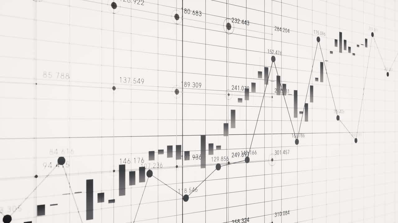 Statistical graph with business finance concept, 3d rendering.
