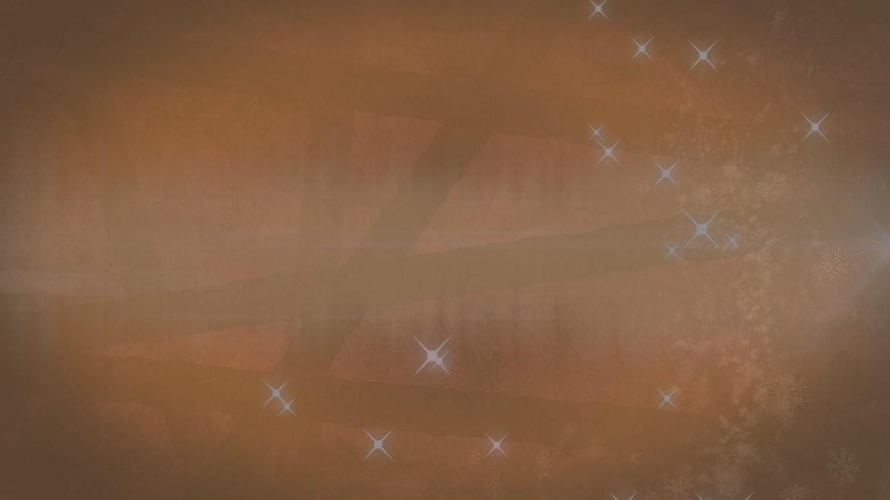 Animation of white stars over moving shapes