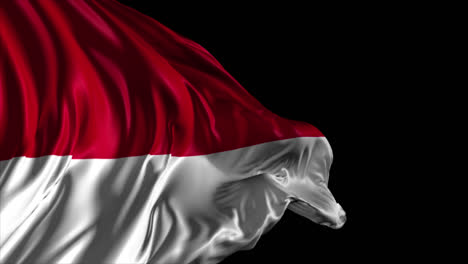 la bandera de indonesia agitando
