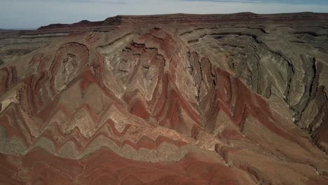 Toma-Cinematográfica-Aérea-De-Drones-De-Una-Textura-Detallada-De-Los-Patrones-Abstractos-En-Las-Dunas-Del-Desierto-Del-Parque-Nacional-Antílope