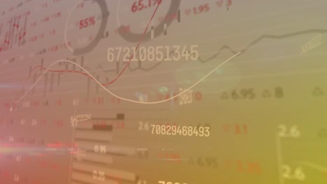 Animation-of-changing-numbers,-computer-language,-multiple-graphs-and-trading-board