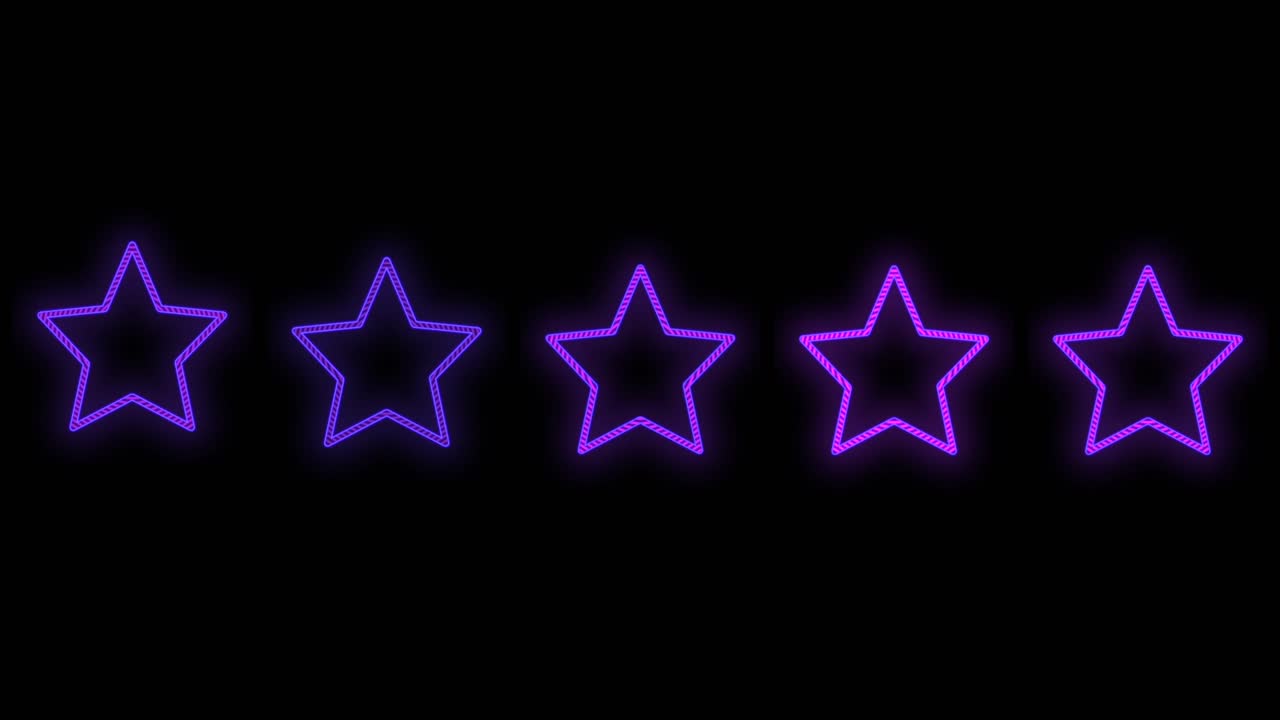 카지노 스타일의 led 조명으로 펄스 네온 별 패턴