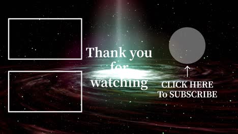 galaxy universe end card ending screen motion graphics