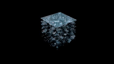 soplado de hielo explosión de cubo 4k