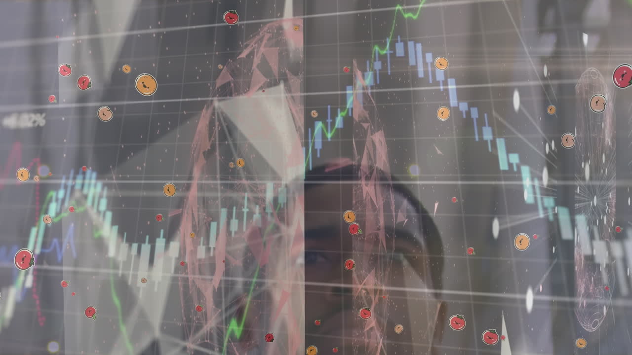 아프리카계 미국인 사업가에 대한 데이터 처리 애니메이션