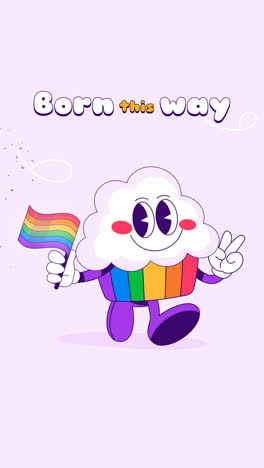 gráfico de movimiento de ilustración dibujada a mano para la celebración del mes del orgullo
