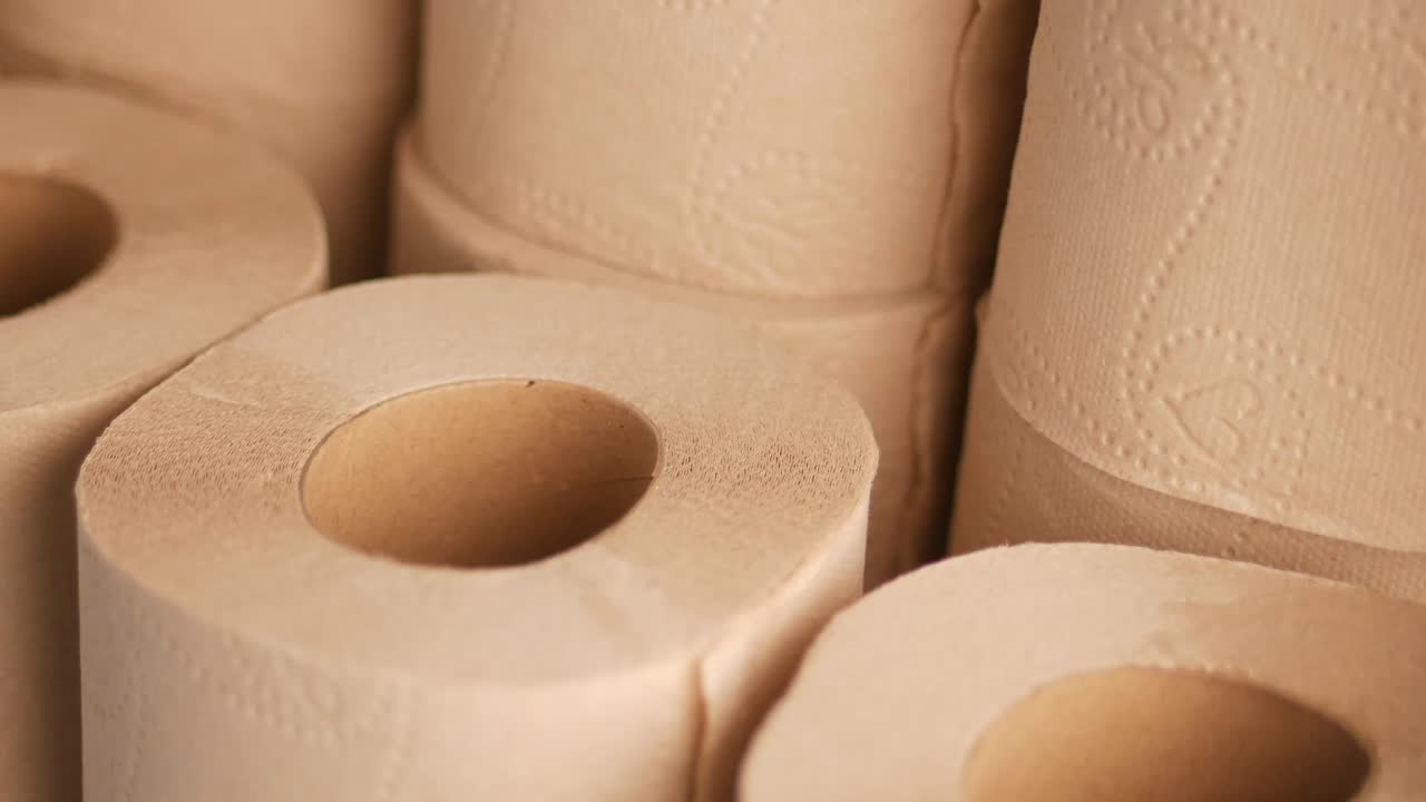 Close-up of Toilet Paper Rolls