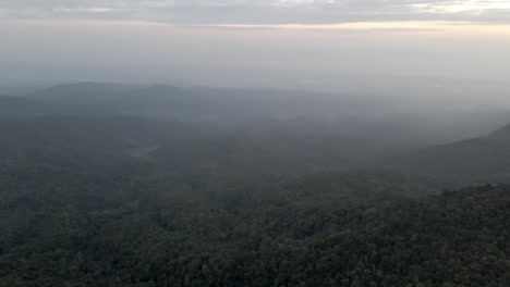 Foggy-forest-in-the-middle-of-mountains-in-Northern-Thailand