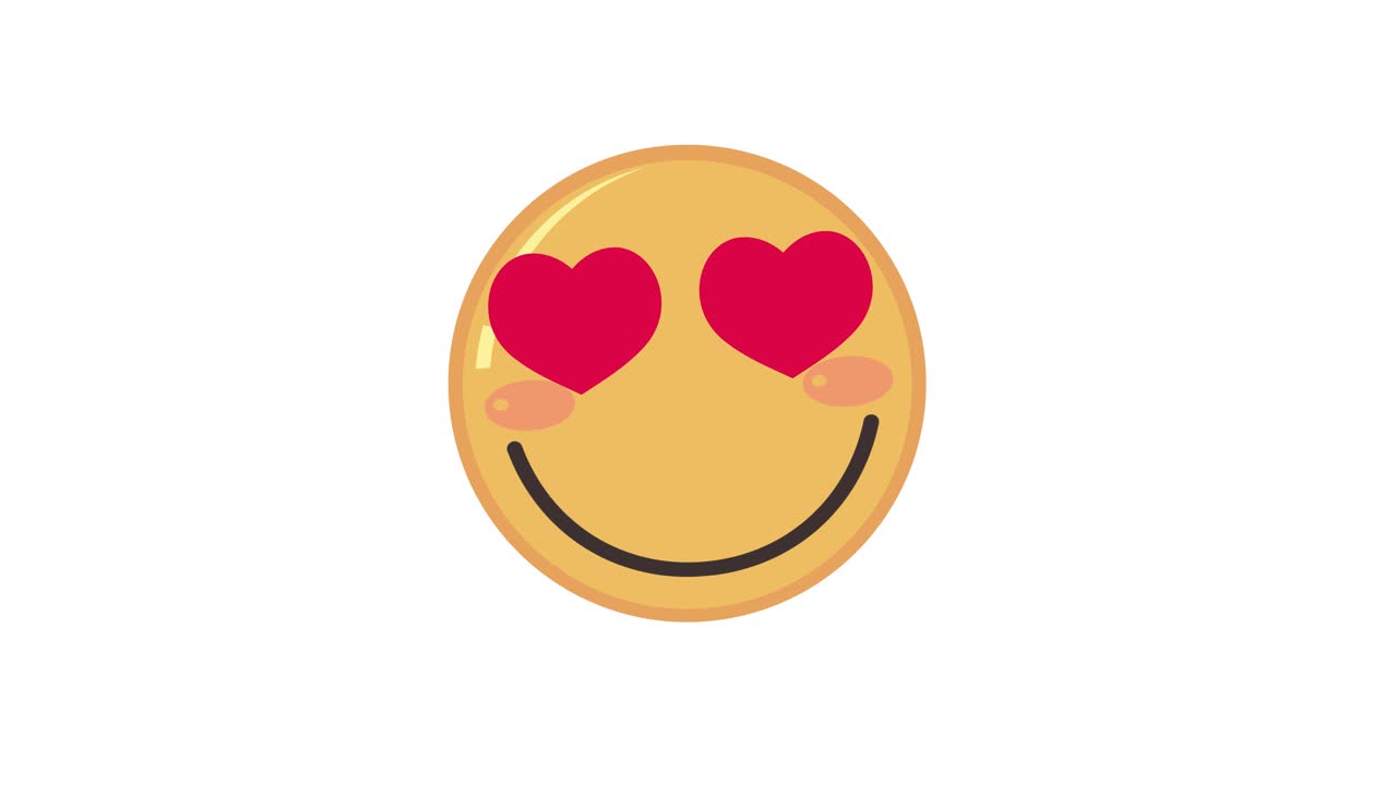 emoticon de ojos de corazón con diferentes colores de fondo