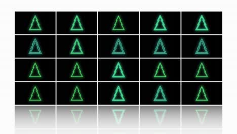 Neongrünes-Weihnachtsbaummuster-Auf-Schwarzem-Farbverlauf-3