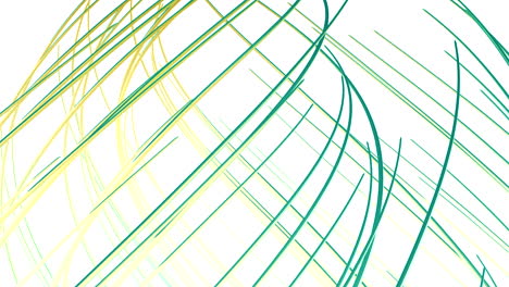 abstract lines in green and yellow