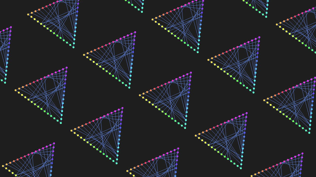 クリエイティブにデザインされた三角形のパターン - 黒い背景