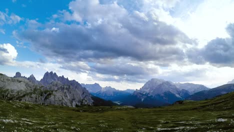 timelapse national nature park tre cime in the dolomites alps. beautiful nature of italy.