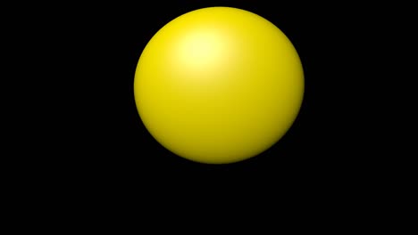 hypnotic yellow ball bounces on a black background.