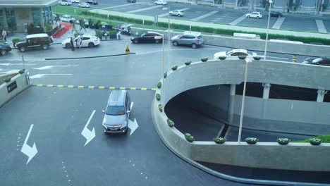 parking garage at a modern urban complex