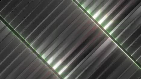 abstract dark geometric pattern with diagonal lines and green illumination
