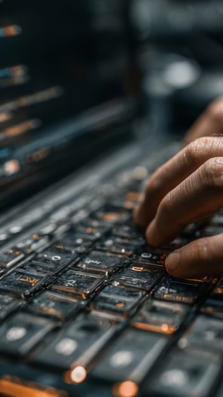 A Close-Up View of a Hand Typing on a Laptop Keyboard, Highlighting the Intricacies of Digital Interactions and Modern Technology
