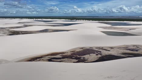 Lencois Maranhenses At Santo Amaro In Maranhao Brazil. Nature Scenery. High Sand Dunes. Lencois Maranhenses At Brazil. Rainwater Lakes. Stunning Ecosystem. Tropical Travel. Brazil Northeastern