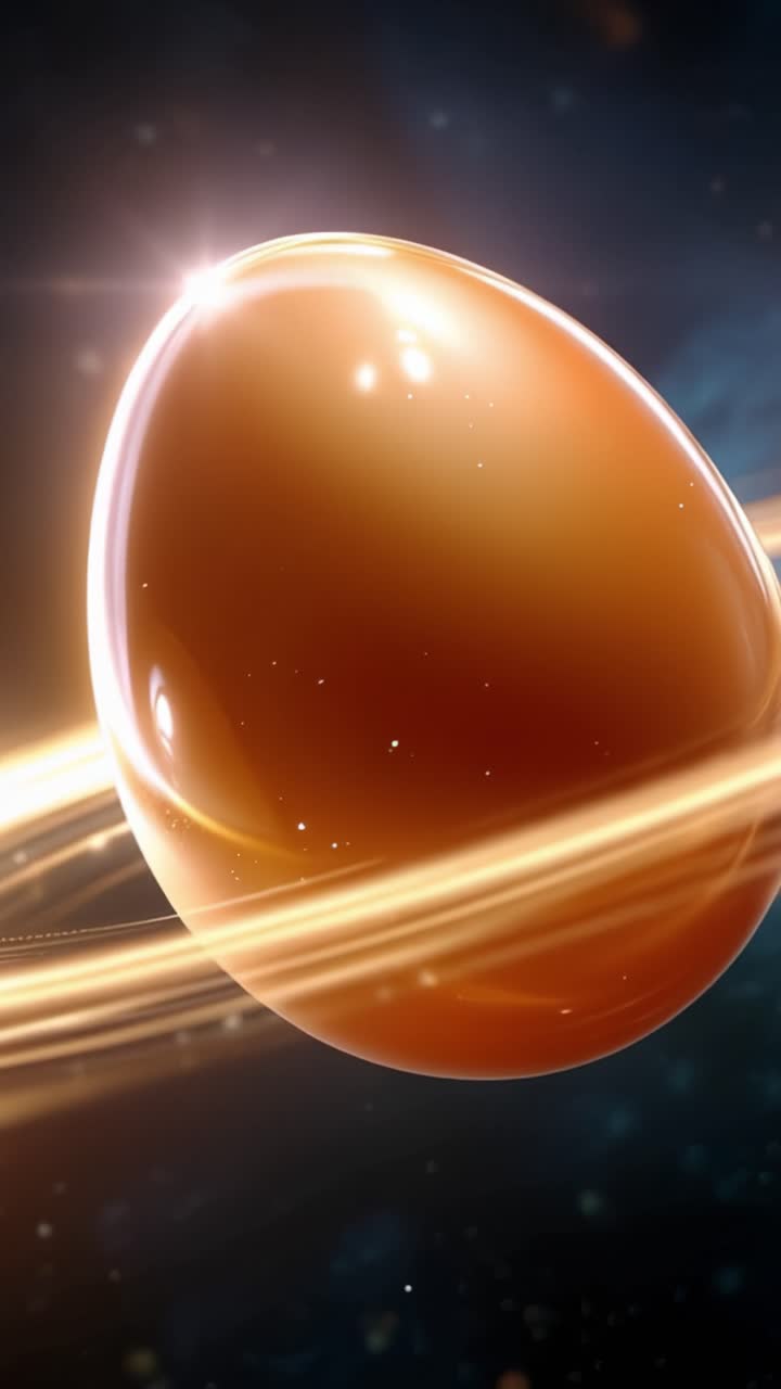 A Captivating Glowing Egg Surrounded by an Enigmatic Cosmic Aura and Radiant Light Waves, Evoking a Sense of Wonder and Curiosity About Its Origin and Purpose