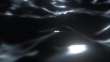 superficie oscura con reflejos. fondo de ondas negras mínimas suaves. bucle de animación de ondas de seda borrosas. flujo de ondas de escala de gris suaves mínimas. 4k uhd