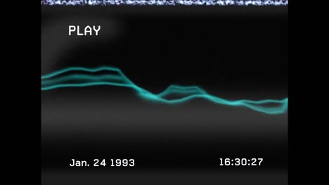 animation of waving lines on screen with glitch