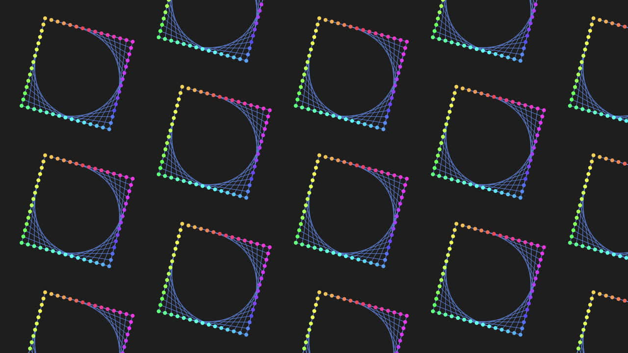 깊이와 움직임의 착각을 가진 활기찬 격자 패턴