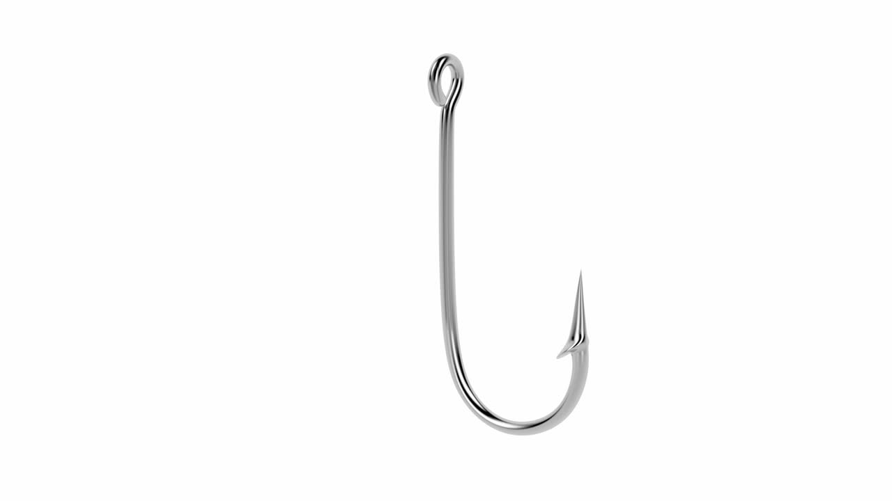 Steel fishing hook