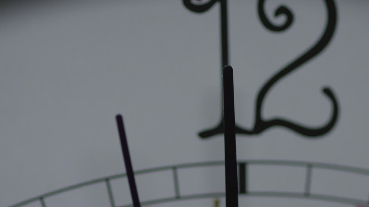 12시에 시계의 클로즈업