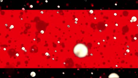 animation of multiple glowing white and red balls moving and flickering on red background