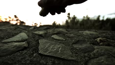 Static---Man-chalking-a-count-of-five-on-the-rock